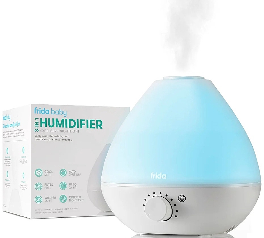 Ароматический диффузор-ночник и увлажнитель воздуха - Frida Baby 3-In-1 Humidifier Diffuser & Nightlight — фото N1