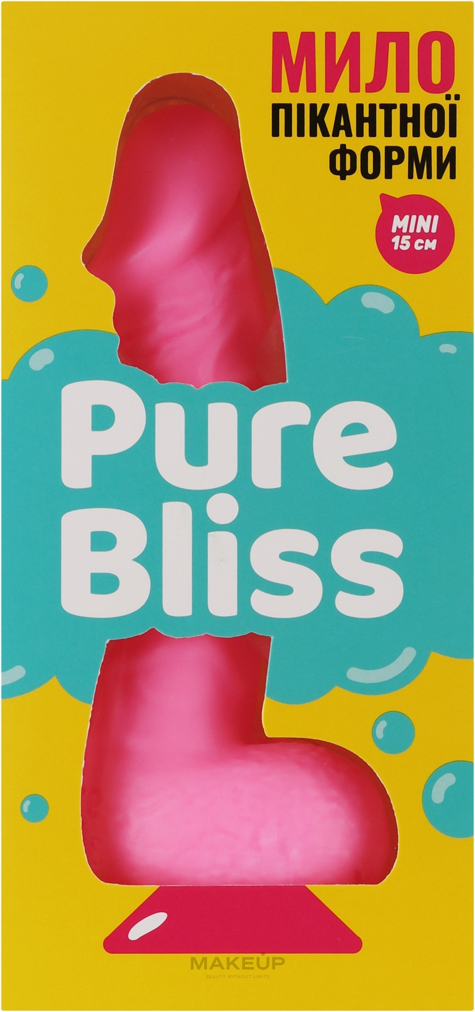 Мыло пикантной формы с присоской, розовое - Pure Bliss Mini Pink — фото 160g