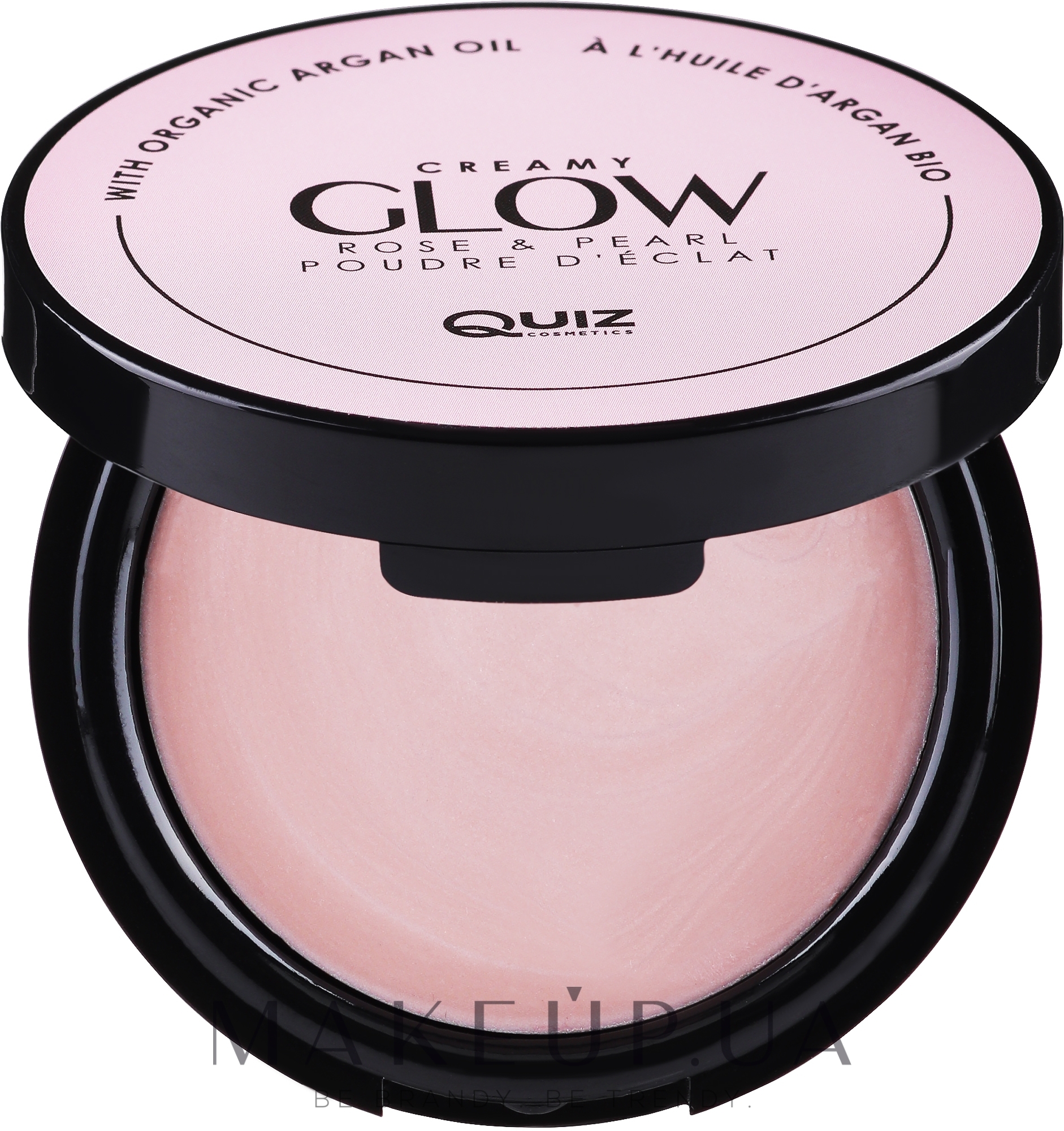 Кремовые румяна-хайлайтер - Quiz Cosmetics Glow Compact Powder — фото 01