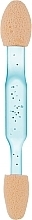 Духи, Парфюмерия, косметика Апликатор для теней 6,5 см CS08B, прозрачная голубая ручка, белый - Cosmo Shop