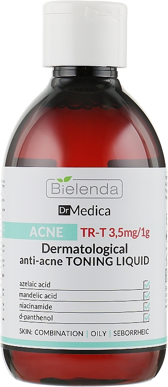 УЦЕНКА Дерматологический анти-акне тоник - Bielenda Dr Medica Acne Dermatological Anti-Acne Liquid Tonic * — фото N1