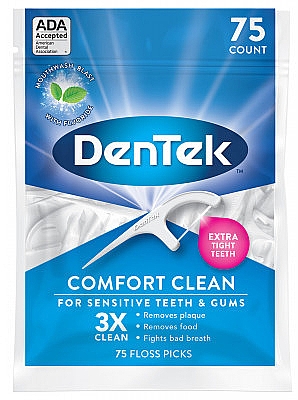 Флосс-зубочистки "Комфортное очищение", 75 шт - DenTek Comfort Clean — фото N7