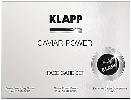 Парфумерія, косметика Набір - Klapp Caviar Power Face Care Set (d/cr/15ml + serum/15ml + conc/3x2ml)