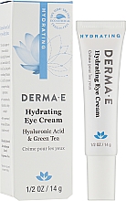 Зволожувальний крем для повік із гіалуроновою кислотою та зеленим чаєм - Derma E Hydrating Eye Cream — фото N2