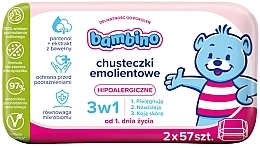 Духи, Парфюмерия, косметика Набор детских смягчающих салфеток - Bambino Wipes