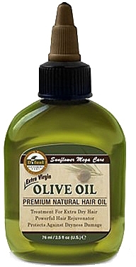 Натуральна олія для волосся з оливковою олією - Difeel Sunflower Mega Care Olive Oil Premium Natural Hair Oil — фото N1