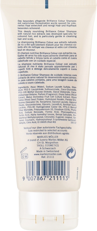Шампунь для фарбованого волосся - Marlies Moller Brilliance Colour Shampoo — фото N2