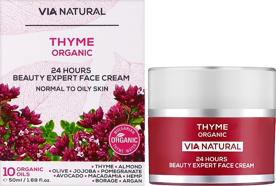Експертний крем для обличчя 24 години краси "Чебрець Органік" - BioFresh Via Natural Thyme Organic 24H Beauty Expert Face Cream — фото N2