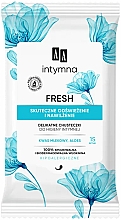 Освіжальні серветки для інтимної гігієни, 15 шт. - AA Intimate Fresh Hygiene Wipes — фото N1