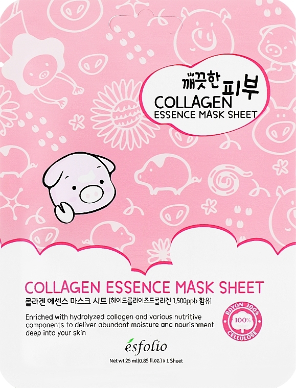 Тканинна маска з колагеном - Esfolio Pure Skin Colagen Essence Mask Sheet