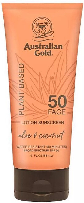 Сонцезахисний лосьйон для обличчя - Australian Gold Plant Based Sunscreen Face Lotion SPF 50 — фото N1