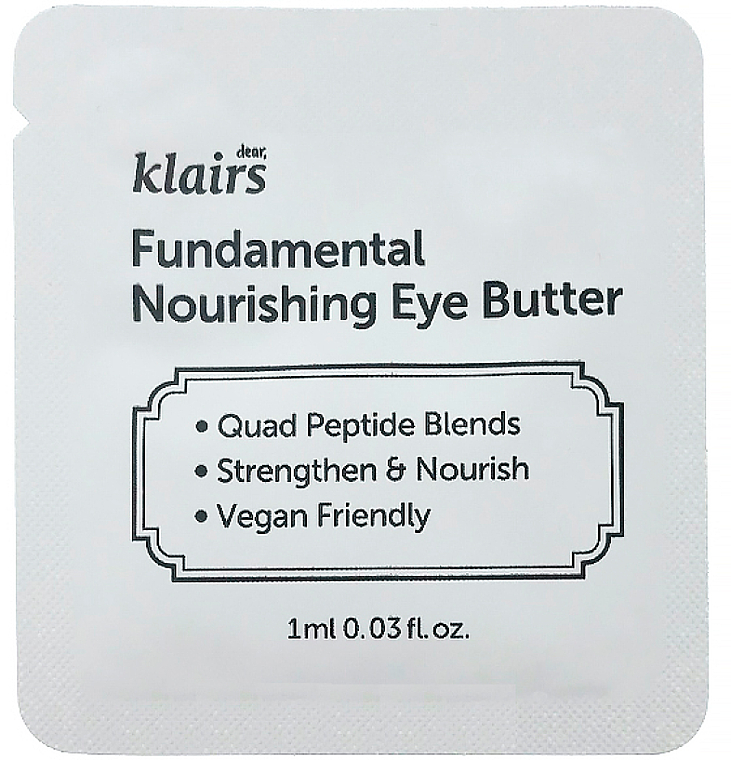 Высокопитательный крем для глаз - Klairs Fundamental Nourishing Eye Butter (пробник) — фото N1