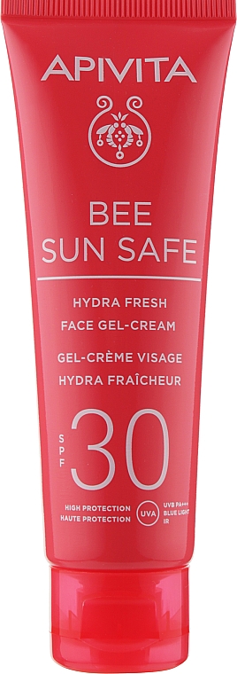 Солнцезащитный крем-гель для лица с морскими водорослями и прополисом - Apivita Bee Sun Safe Hydra Fresh Face Gel-Cream SPF30 — фото N1