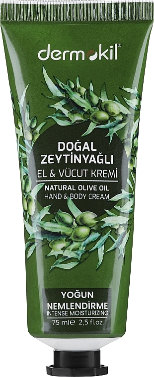 Крем для рук і тіла з олією оливи - Dermokil Hand & Body Cream With Olive Oil — фото N1