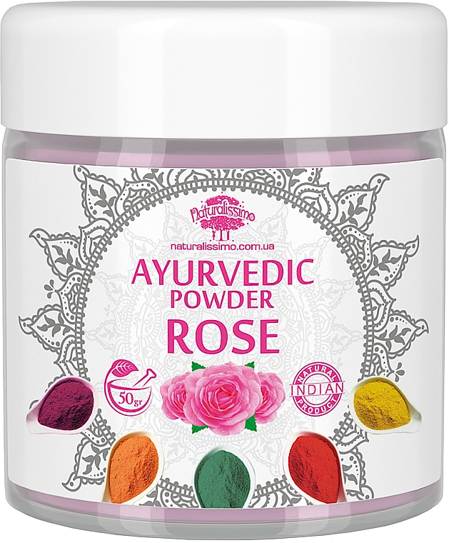 Аюрведична пудра "Троянда" - Naturalissimo Ayurvedic Powder Rose — фото N1