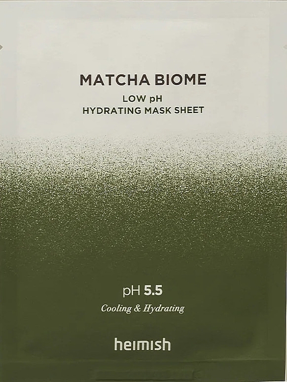 Тканинна маска для обличчя - Heimish Matcha Biome Low pH Hydrating Mask Sheet — фото N1