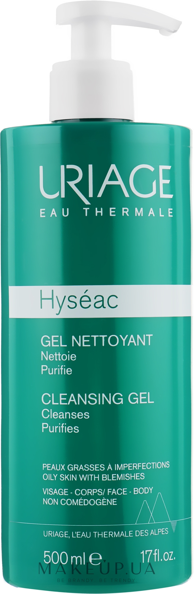 М'який очищуючий гель Hyseac - Uriage Combination to oily skin — фото 500ml