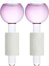 Криосферы для массажа лица и тела, 2 шт, розовые - Reclaire Beauty Crystal Ball — фото N1
