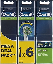 Сменная насадка для электрической зубной щетки, 6 шт. - Oral-B Cross Action — фото N1