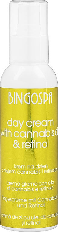 Крем с маслом конопли и ретинолом - BingoSpa Day Cream With Cannabis Oil Retinol And Zea Mays