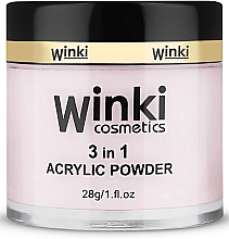 Духи, Парфюмерия, косметика Акриловая пудра 3в1, прозрачная розовая - Winki Cosmetics 3 In 1 Acrylic Powder