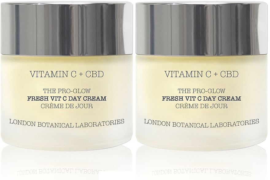 Набір - London Botanical Laboratories Vitamin C+CBD The Pro-Glow Fresh Vit C Day Cream (cr/50ml + cr/50ml) — фото N1