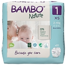 Духи, Парфюмерия, косметика Экоподгузники "Nature", размер 1 (2-4 кг), 22 шт. - Bambo Nature