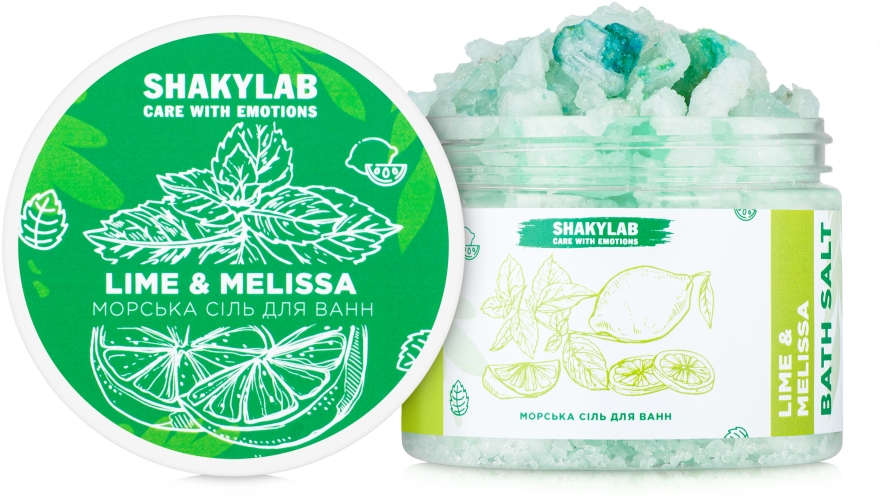 Сіль для ванн морська "Lime & Melissa" - SHAKYLAB Natural Bath Salt — фото N3