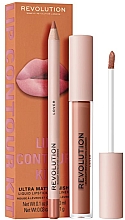 Парфумерія, косметика Набір для макіяжу губ  - Makeup Revolution Lip Contour Kit Lover (lip/gloss/3ml + lip/pencil/1g)
