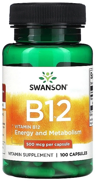 Витаминная добавка "Витамин В12", 500 мг - Swanson Vitamin B-12  — фото N1