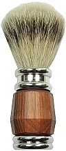 Помазок для бритья, палисандр-серебро, хромированый - Golddachs Shaving Brush Silver Tip Badger Palisander Silver Chrome Plated — фото N1