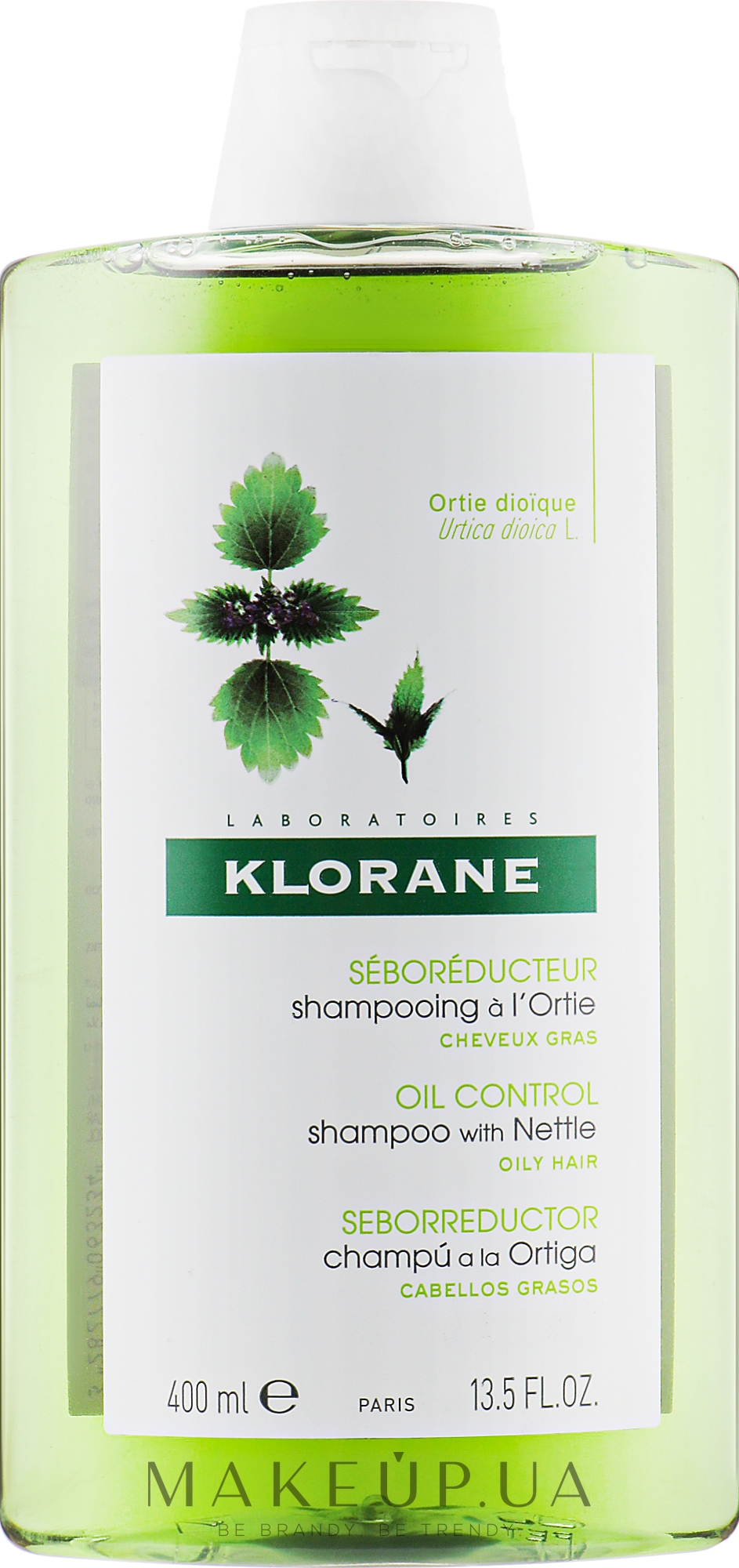 Шампунь c крапивой для жирных волос - Klorane Seboregulating Treatment Shampoo with Nettle Extract — фото 400ml
