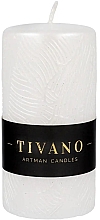 Декоративная свеча, 7х14 см, белая - Artman Tivano — фото N1