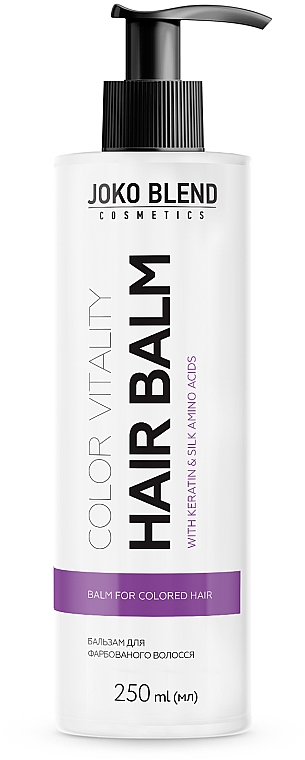 Бальзам для окрашенных волос с кератином и аминокислотами шелка - Joko Blend Color Vitality Hair Balm