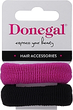 Парфумерія, косметика Резинки для волосся FA-5642, рожева + чорна - Donegal