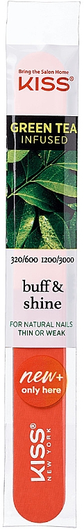 Пилочка для нігтів чотиристороння, F 710 - Kiss Green Tea Infused — фото N1