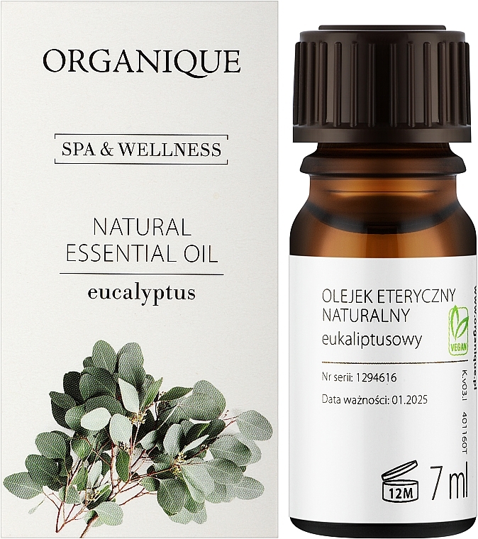 Ефірна олія "Евкаліпт" - Organique Spa & Wellness Natural Essential Oil Eucalyptus — фото N2