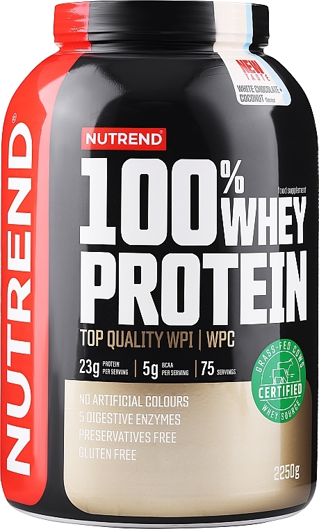 Протеїн "Білий шоколад і кокос" - Nutrend 100% Whey Protein White Chocolate + Coconut — фото N2