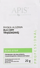 Альгінатна маска для проблемної шкіри обличчя - APIS Professional Algae Mask For Acne Skin (міні) — фото N1
