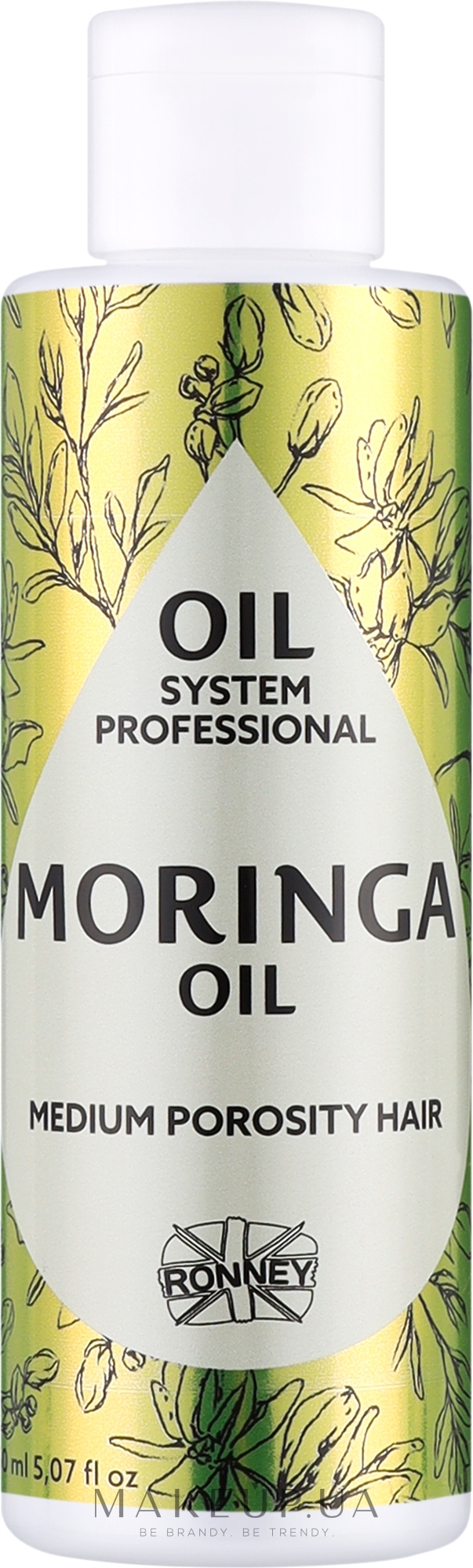 Масло для среднепористых волос с маслом моринги - Ronney Professional Oil System Medium Porosity Hair Moringa Oil — фото 150ml