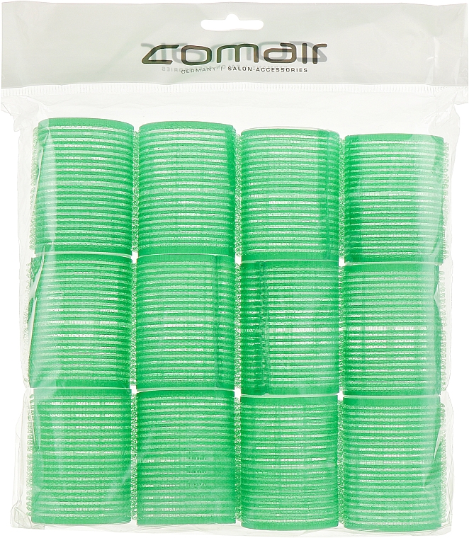 Комплект бигуди-липучки "Velcro plus", 12 штук, 48мм, зеленые - Comair