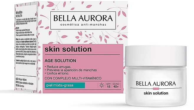 Зволожувальний крем для жирної та комбінованої шкіри - Bella Aurora Skin Solution Age Solution Oil/Combination Skin — фото N1