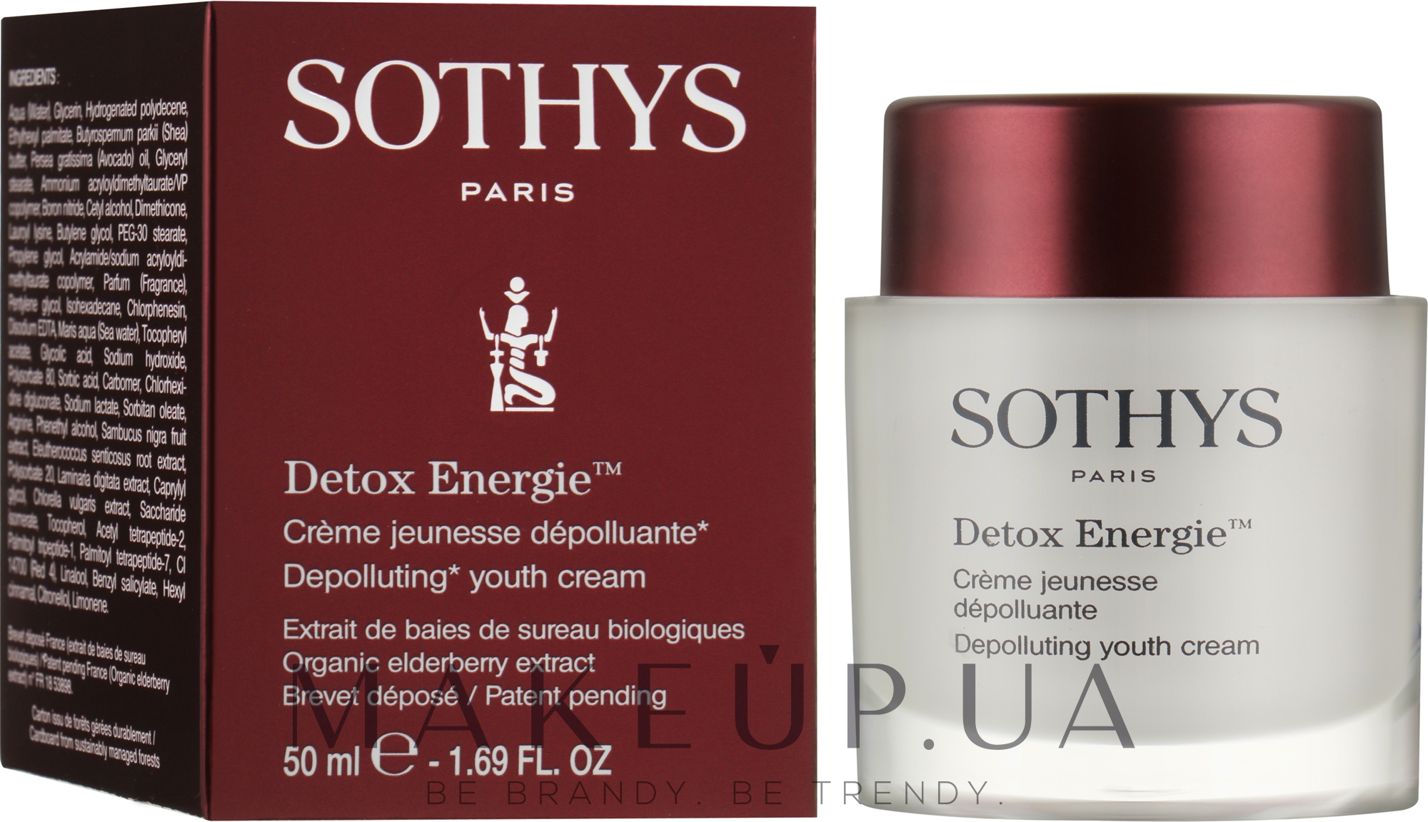 Омолоджувальний енергонасичувальний детокс-крем для обличчя - Sothys Detox Energie Depolluting Youth Cream — фото 50ml