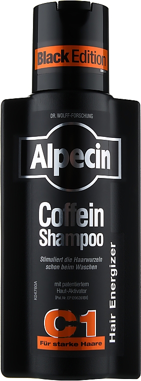 Шампунь с кофеином от выпадения волос - Alpecin C1 Caffeine Shampoo Black Edition — фото N1