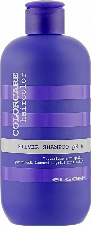 Шампунь нейтрализующий желтизну - Elgon Colorcare Silver Shampoo