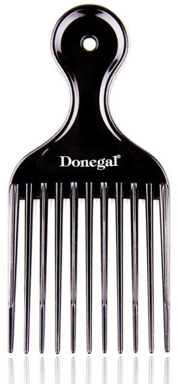 Гребінь для волосся 15.4 см, чорний - Donegal Afro Hair Comb