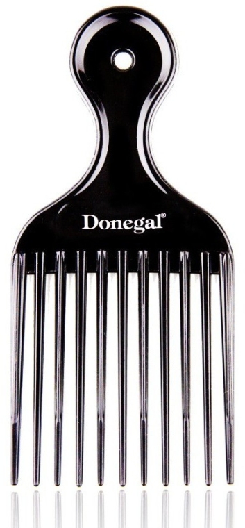 Гребінь для волосся 15.4 см, чорний - Donegal Afro Hair Comb — фото N1