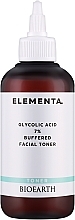 Тоник для лица с гликолевой кислотой - Bioearth Elementa Glycolic Acid 7% Buffered Facial Toner — фото N1