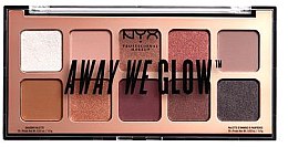 Духи, Парфюмерия, косметика УЦЕНКА Палетка теней для век - NYX Professional Makeup Away We Glow Shadow Palette *