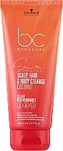 Шампунь для кожи головы, волос и тела - Schwarzkopf Professional Bonacure Sun Protect 3-In-1 Scalp, Hair & Body Cleanse Coconut — фото N2